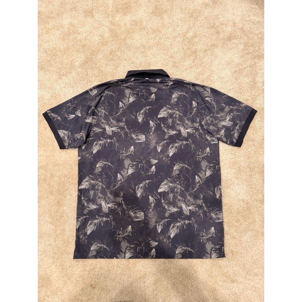 Under Armour The ISO-Chill Polo Mens Sz L Black Performance Black Feather Golf - Picture 2 of 4